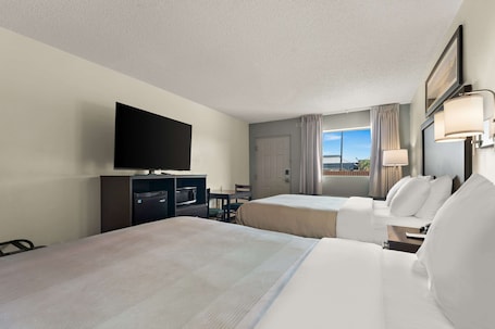 Room, 2 Queen Beds, Accessible, Non Smoking | Pillowtop beds, laptop workspace, blackout drapes, iron/ironing board