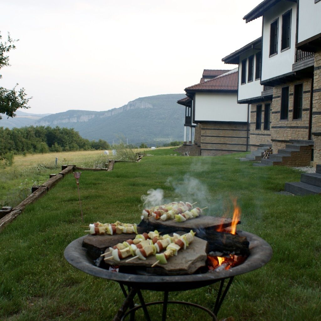 Home made kebabs and fire-pit BBQ