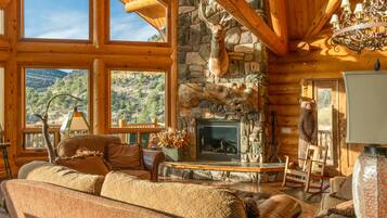 Smart TV, fireplace