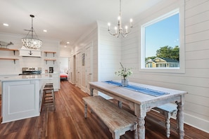 Dining - “Prime Location” New Beachfront 3 Bedroom on the BEACH in downtown Bay St Louis (Bay Saint Louis,)