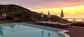 Villa Tecla with pool and sea view