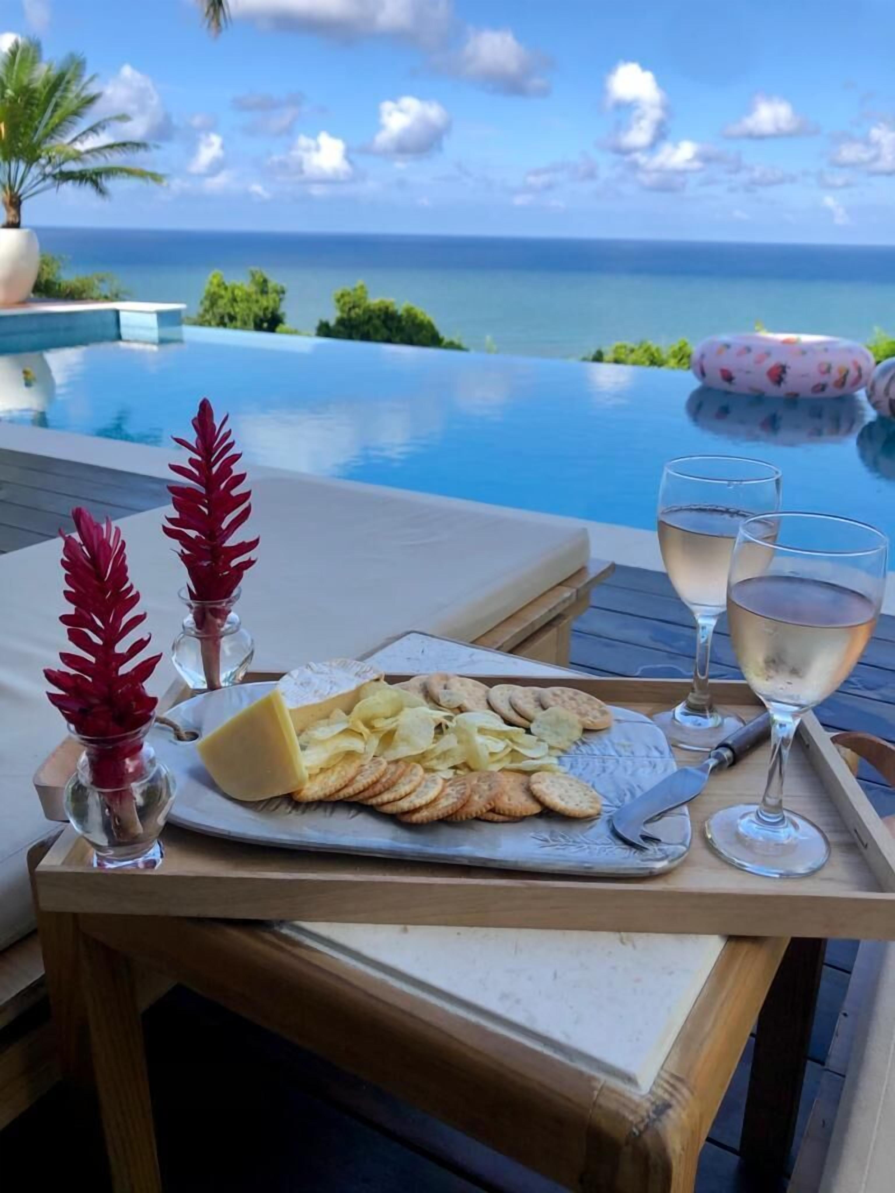 An infinity pool, a heated pool