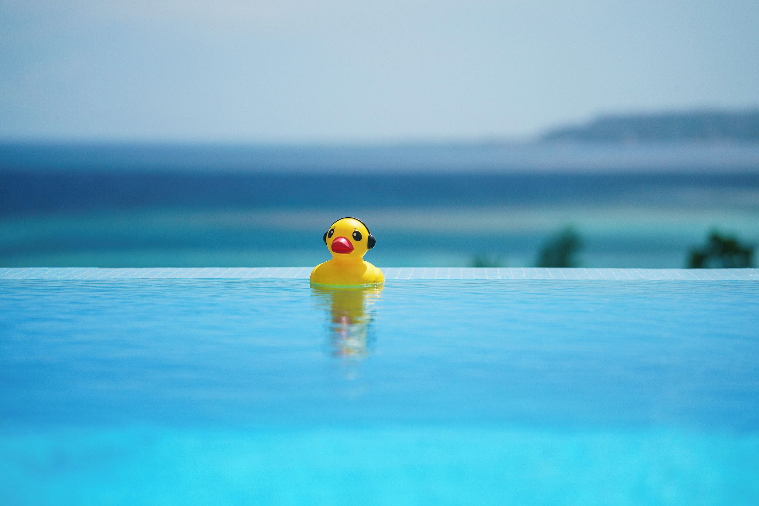 An infinity pool, a heated pool