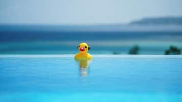 An infinity pool, a heated pool