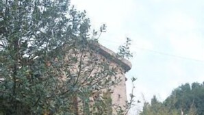 A stone structure with a flat roof, possibly a historical building or monument, surrounded by greenery and trees. - Full rental house for 8-10 people, ideal for families with pets. (Ponte-Caldelas)