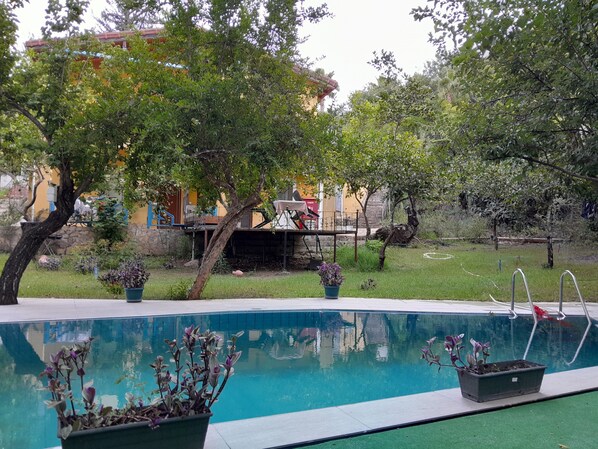 Appartement Deluxe, 1 chambre, vue montagne | Terrasse/Patio