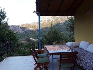 Appartement Deluxe, 1 chambre, vue montagne | Coin séjour