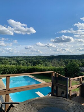 Piscine extérieure, piscine chauffée