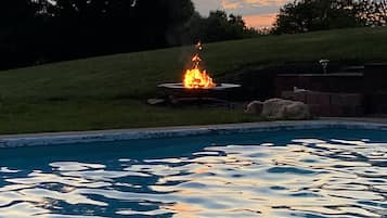 Outdoor pool, a heated pool