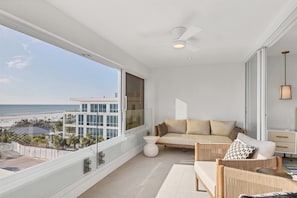 Living area - Horizons West #306 has a Fantastic Gulf View from this 2 Bedroom, 2 Bath Condo on Siesta Key! (Sarasota)