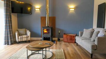 Smart TV, fireplace