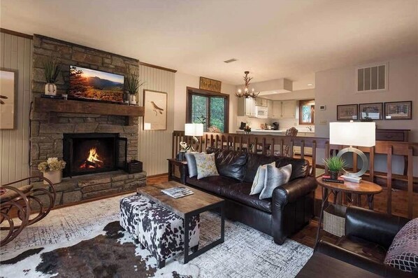 TV, fireplace, table tennis
