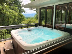 Outdoor spa tub - Spectacular Views! -Great Location-Hot Tub-Dreamy Porch & Sun Room-Fenced Yd! (Arden)