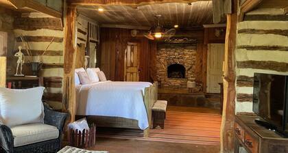 Stay at these upscale, historic cabins set in New Braunfels near Guadalupe River