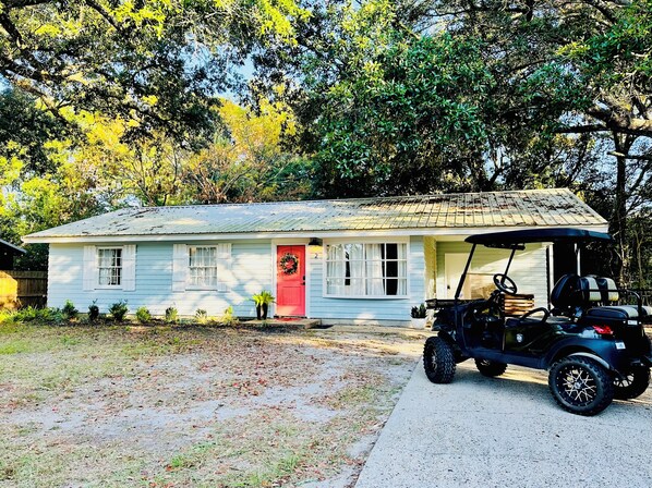 Guests can enjoy a peaceful retreat in this single-story building with an entrance.