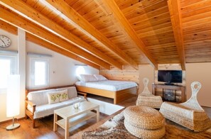 TV, DVD player, books - Luxury Loft - Diamante beachfront suites (Sikia Xylokastro)