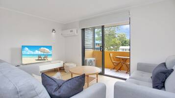 TV, DVD player, stereo