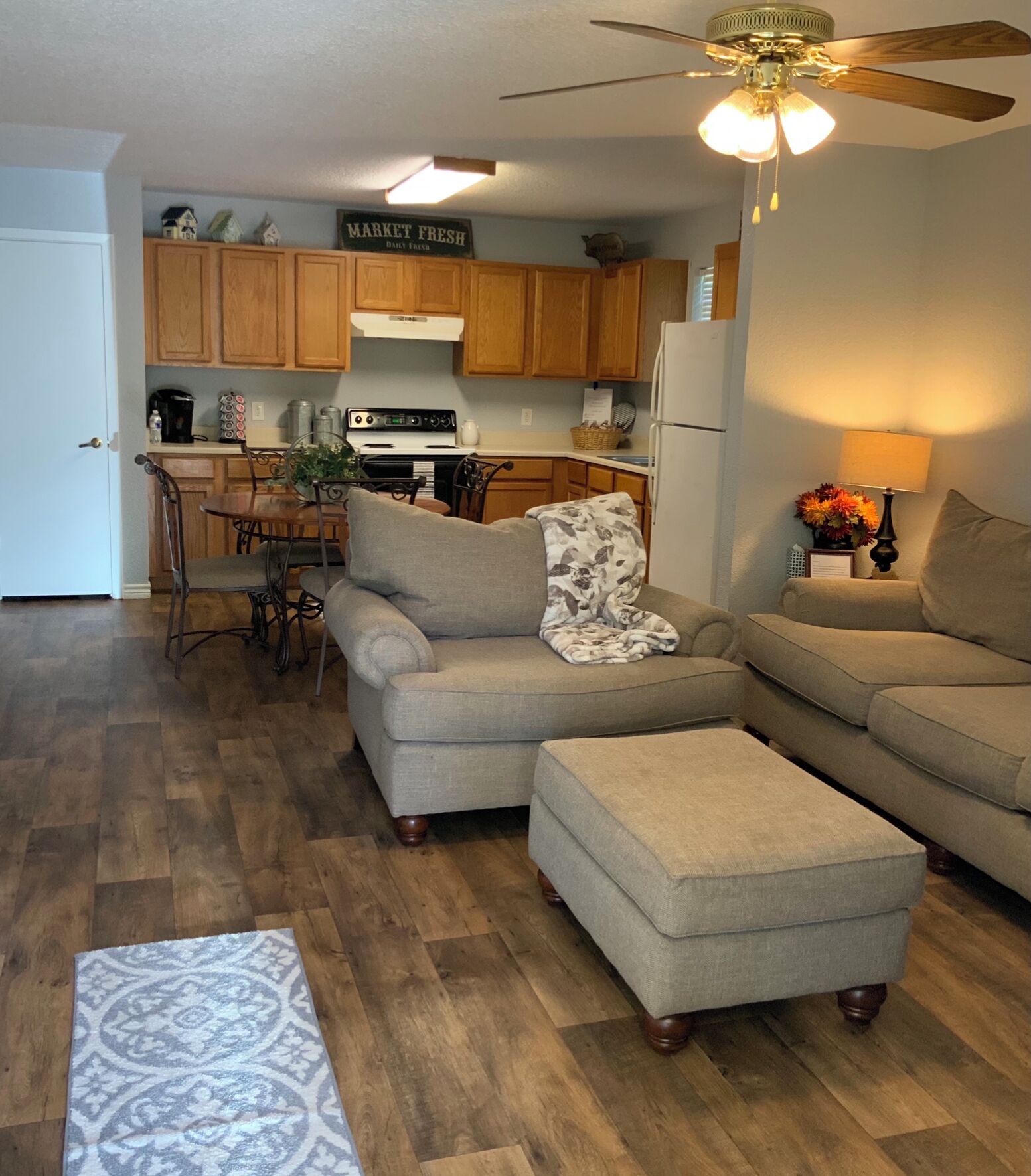 Living Room and Kitchen Area