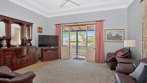 TV, DVD player, stereo