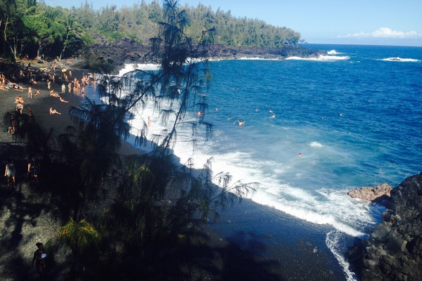 Hekena Beach (cloth optional) in Puna