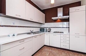 ثلاجة، ميكروويف، موقد طهي مسطح، غسالة أطباق