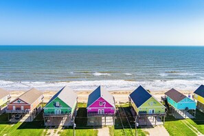 Exterior - Beachfront | Ocean Views, Loft, Game Room & Bar (Bolivar Peninsula)