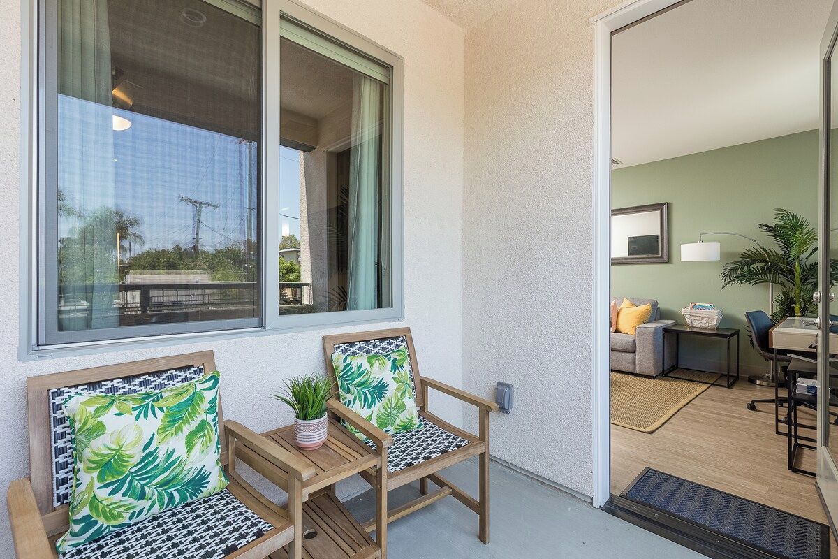 Private balcony with comfortable seating to enjoy the fresh air