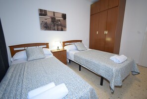 1 bedroom, iron/ironing board, bed sheets