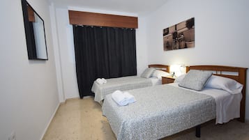 1 bedroom, iron/ironing board, bed sheets