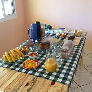 Free daily self-serve breakfast