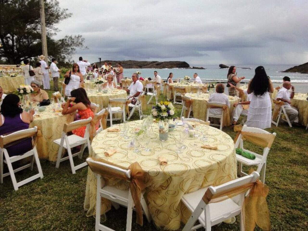 Outdoor banquet area