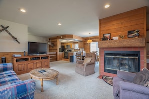 TV, fireplace, DVD player