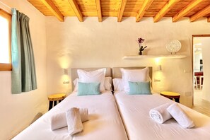 3 slaapkamers, geluiddichte muren, een strijkplank/strijkijzer