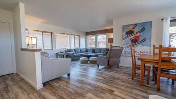 TV, lareira, DVD player