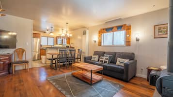 Fernseher, Kamin, DVD-Player