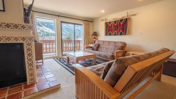 TV, fireplace, DVD player