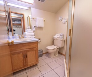 Shower, hair dryer, towels - June Lake Lodge- Centrally located - short walk to JLB, The General Store, both Gull and June Lakes (June Lake)