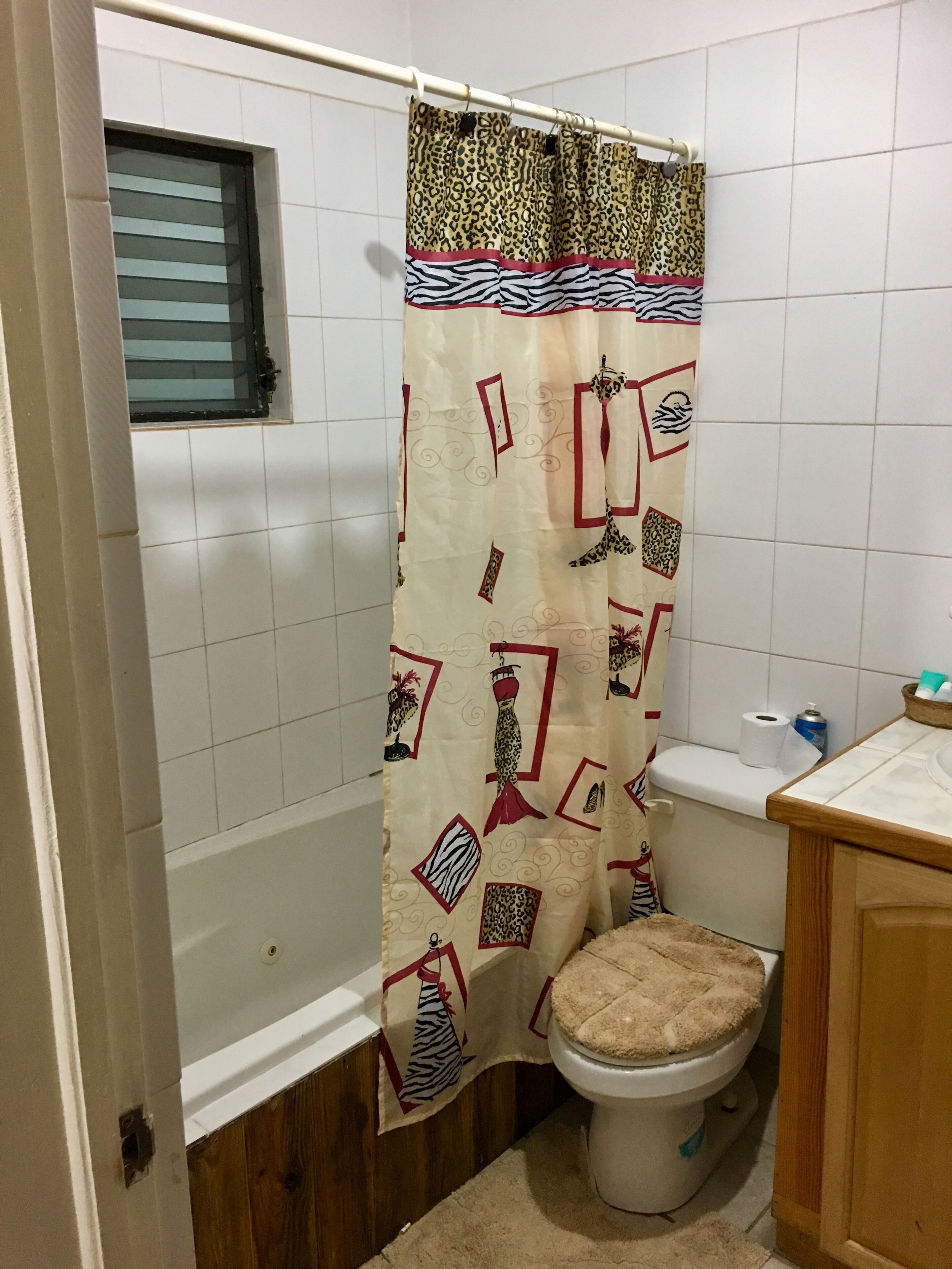 Sèche-cheveux, serviettes fournies, savon, papier toilette