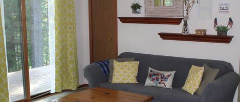 TV a schermo piatto, lettore DVD, videoteca