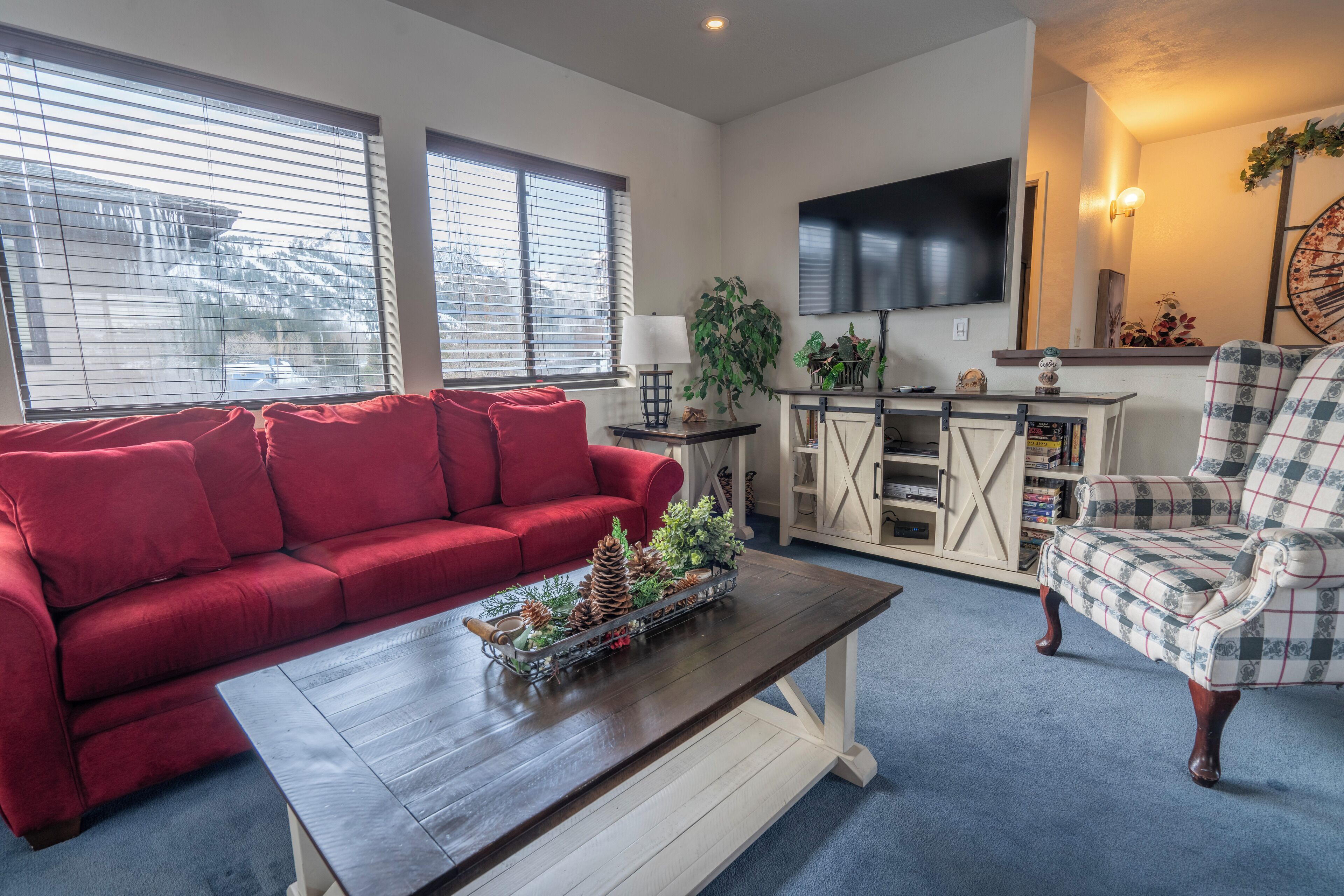 TV, fireplace, DVD player