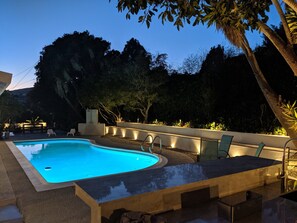 Outdoor pool, a heated pool