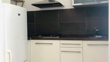 Fridge, microwave, coffee/tea maker, electric kettle