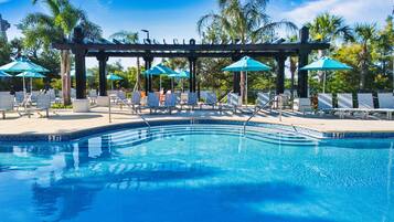 屋外プール、温水プール