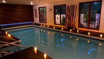 Indoor pool, a heated pool