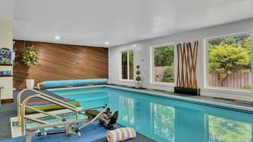 Indoor pool, a heated pool