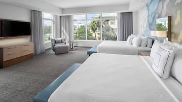 Hypo-allergenic bedding, down comforters, in-room safe