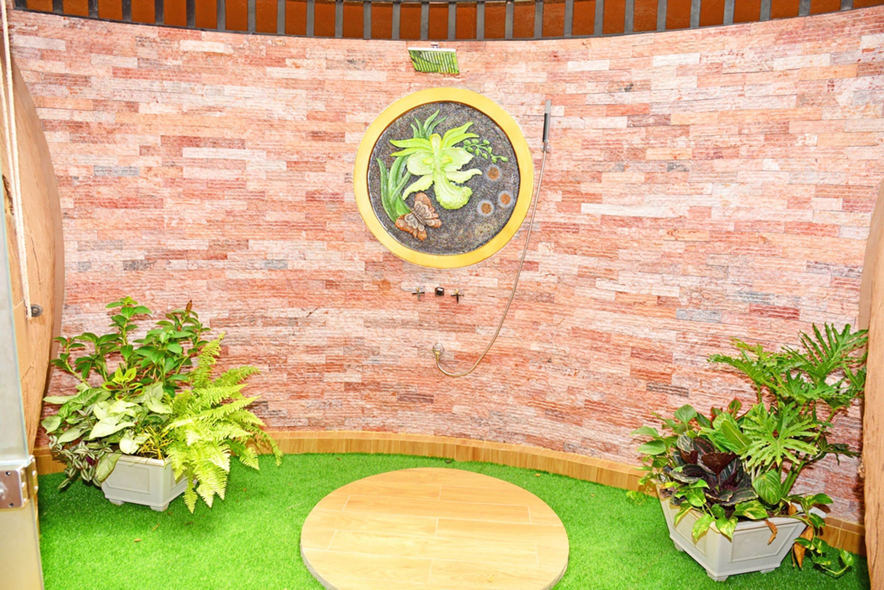 double bungalow with river view | bathroom shower