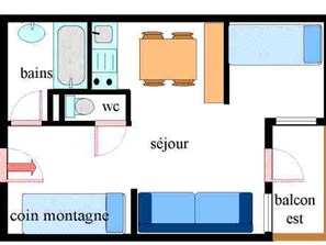 Enjoy a well-designed space with a bathroom, living area, and balcony.