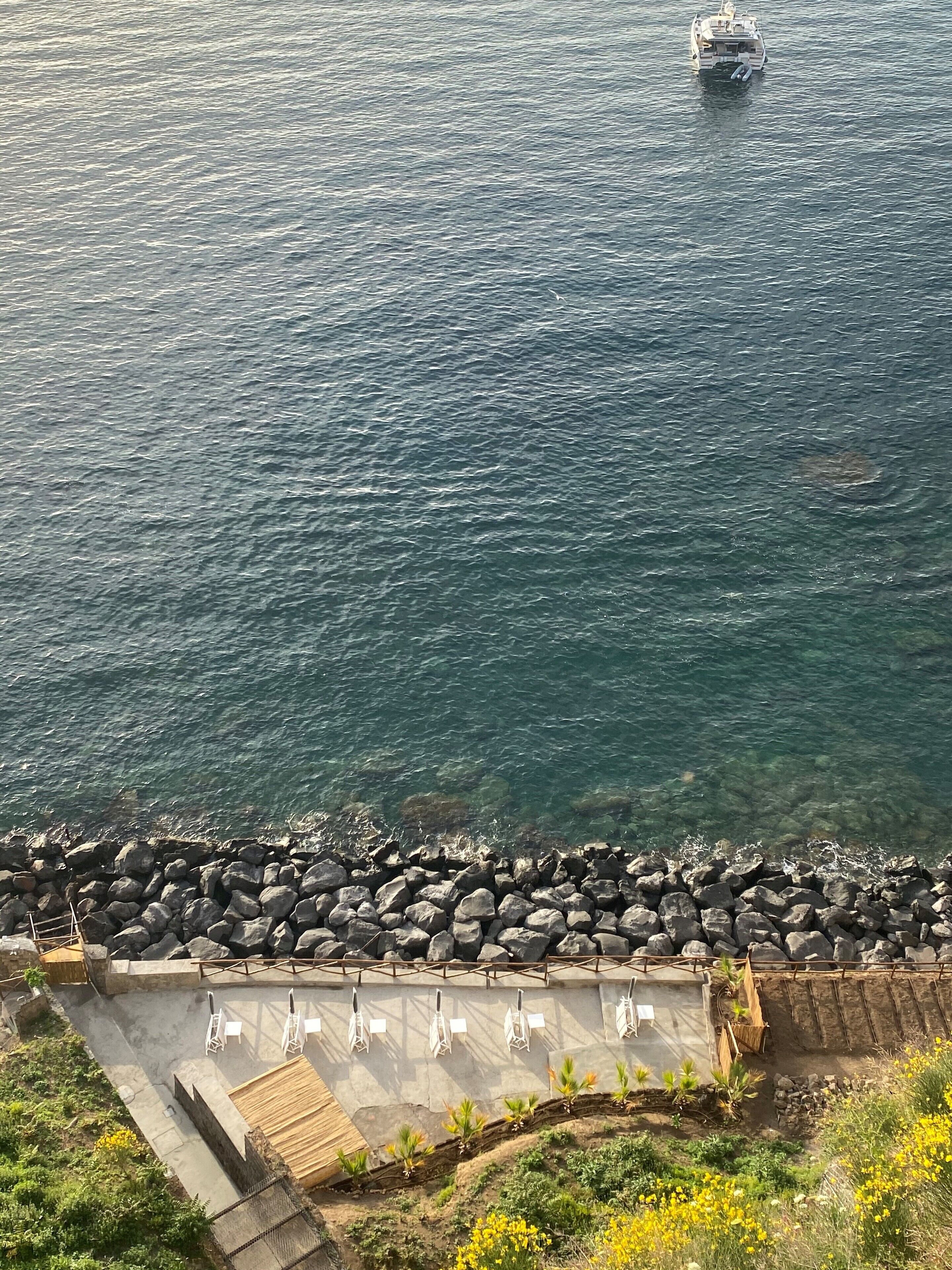 private beach, sun-loungers, beach umbrellas, beach towels