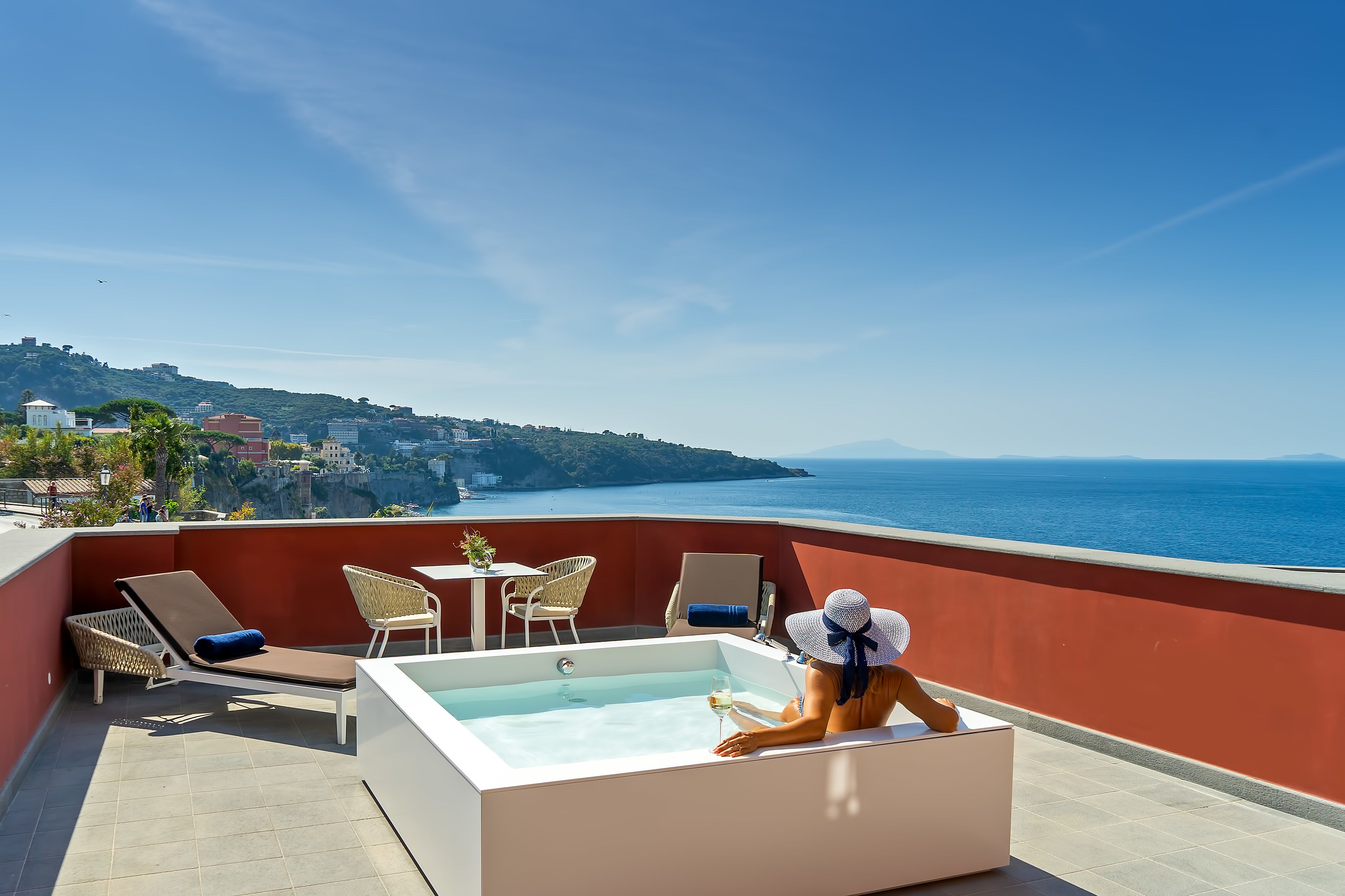 Suite Junior, idromassaggio, vista mare (Deluxe) | Terrazza/patio